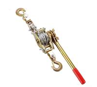 Desiumite Tensor de trinquete de cuerda de alambre, construcción de acero de aleación de alta resistencia, tensor manual con doble gancho mango antideslizante para línea eléctrica, comunicación