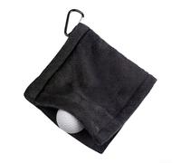 Desiumite Toalla de limpieza de microfibra Clubes Pelotas y Accesorios Absorbente Rápido Lavable Negro 13 x 14 cm Portátil Deportes al Aire Libre Curso o Rango (1pcs)