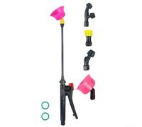 Desiumite Varita pulverizadora telescópica ajustable de 45 a 80 cm con 5 boquillas para riego de árboles, cuidado de plantas y limpieza al aire libre (plástico)