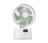 Desk Air Circulator Fan - Quiet Digital Display Fans, Portable Quiet Desk Fan with Digital Display, Personal Air Circulator for Bedroom, Office, Bedside, Travel & Desktop Cooling for Home or Work