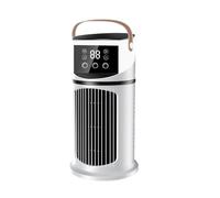 Desk Air Conditioner Fan - ABS 15.5x15.5x27cm | 9 Speed Adjustable Misting Cooling Fan With 640ml Water Tank | LED Light Portable Personal Air Cooler For Sleeping Working Studying Meeting Use