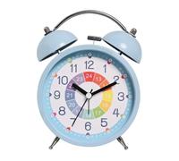 Desk Alarm Clock For Students Alarm Clock Battery Operated For Office Workers Lightweight Portable Design Snooze Function Extra Loud Portable Silent Wake Up Extended Battery Life Compact Design(Blue_2