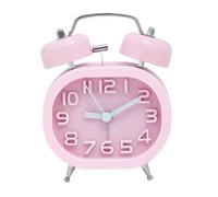 Desk Alarm Clock For Students Alarm Clock Battery Operated For Office Workers Lightweight Portable Design Snooze Function Extra Loud Portable Silent Wake Up Extended Battery Life Compact Design(Pink)