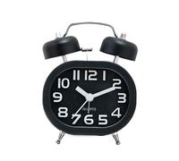 Desk Alarm Clock For Students Alarm Clock Battery Operated For Office Workers Lightweight Portable Design Snooze Function Extra Loud Portable Silent Wake Up Extended Battery Life Compact Design(Black)