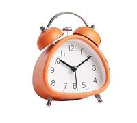 Desk Alarm Clock For Students Alarm Clock Battery Operated For Office Workers Lightweight Portable Design Snooze Function Extra Loud Portable Silent Wake Up Extended Battery Life Compact Design(Orange