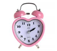 Desk Alarm Clock For Students Alarm Clock Battery Operated For Office Workers Lightweight Portable Design Snooze Function Extra Loud Portable Silent Wake Up Extended Battery Life Compact Design(Pink_2