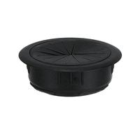 Desk Cable Hole Covers,5pc 50/60MM Cord Grommet Wire Cover Line Outlet Port Threading Box Passing Office Table Organizer(B Black 60mm)