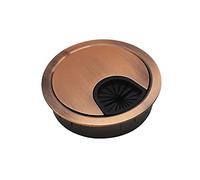 Desk Cable Hole Covers,60mm Metal Threading Cover Grommet with Brush Opening Surface Port For Wire Organizer 1PCS 994(Ancient Red)