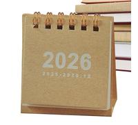 Desk Calendar 2025-2026, Monthly Planner Organizer, 2,56 x 2,76 x 1,18 pulgadas Aesthetic Paper Supplies, Planning and Scheduling for Home, School, Dorm, Family, Kids