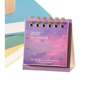 Desk Calendar 2026 - Mini Monthly Planner | 2026 Desktop Calendar with Compact Design and Clear Layout for Home Office School Men Women Coworkers Christmas Employee New Year Adults Fathers Day Dad