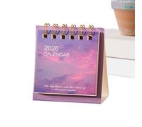 Desk Calendar 2026 - Mini Planner Monthly for Home Office School Men Women Coworkers Christmas Employee New Year Adults Fathers Day Dad | Thick Paper with Easy Viewing Layout Stand Up Base Notes Space