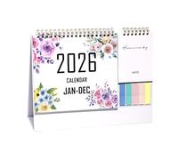 Desk Calendar, 2026 Monthly Planner, 10.08x7.68x0.39in Thick Paper Pad, Tear Off, 12 Month Aesthetic Design for Home Work Apartment Organization, Goal Tracking, Daily Planning