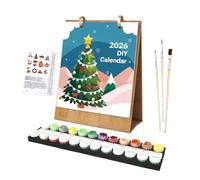 Desk Calendar, 2026 Paintable Planner, 8.86x7.17 Inches Compact Size, Art-Friendly Paper, Handcraft Design Calendar for Teachers, School, Classroom, Teens, Kitchen, Home, Family