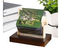 Desk Calendar 2026, Rotating Mechanical Planner, Mini Aesthetic Design Desktop Date Display, for Home Apartment Office Studio School Classroom Dorm Desk Organization Use 11x6.7x10cm