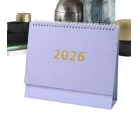 Desk Calendar - 2026 Schedule Planner for Family Organization | Standing Table Calendar for Home School Office Living Room Classroom Desk Family Friends Teachers, 22.5x25.5x8.3cm Blue Purple Pink