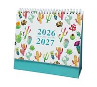 Desk Calendar 2026 - Thick Paper Monthly Planner, Plant Patterned Desk Calendar, Organize Appointments and Important Dates Thick Paper Calendars, Multi Purpose Use, Multi Color