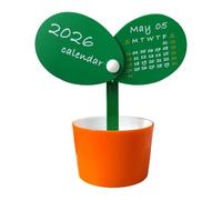 Desk Calendar, Bud Shape Planner, 2026 Desk Calendar Cube Pen Holder, Office Accessories for Men Women Coworkers Christmas Male Employees New Year Adults Fathers Day Dad