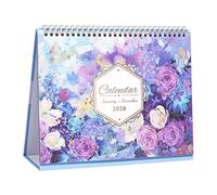Desk Calendar, Desktop Planner, 9.84x10.04x0.63 Inches, Large Writable Blocks Aesthetic Design Spiral Binding, Floral Organizer for Women, Home, School, Classroom and Fridge