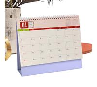 Desk Calendar Family Schedule Organizer for Time Management, Home Office Use with Easy View Function, Desktop Planner for School Living Room Classroom, Sturdy Paper Stand Design