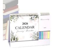 Desk Calendar - Paper, 10.08x7.68x0.39in 2026 Desktop Calendar Large Ruled Blocks And To-Do Sections | Thick Paper Organizer, Planning Tool For Home, Office, School, Teachers, Students