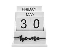 Desk Calendar - Retro Multipurpose Perpetual Calendars, Perpetual Calendar Design, Multipurpose Wooden Craft | Multiuse Wooden Craft, For Bedroom Decorative Date Blocks For Living Room