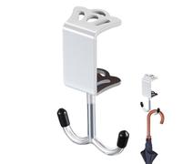 Desk Clamp Hook - Iron Double Holder for Headphones | Adjustable 0.5-4cm Thickness, Compact Mount Design, Fits Cabinet Garage Office Desk, Available in Black White Pink