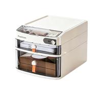 Desk Drawer Organizer - Clear Storage Cabinet | Lockable Document File Box
