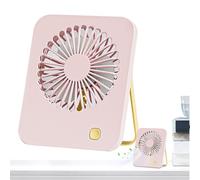 Desk Fan, 180° Tilt Equipment, 6,5 x 5,2 x 1,26 pulgadas, Quiet Cooler & Airflow Device with Handle, Compact Cooling Blower for Gym, Beach, Tent, Travel, Outdoor, School, and Garden Use