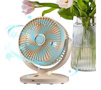 Desk Fan | 5-Speed Low Noise Vertical Oscillating Rechargeable Cooling