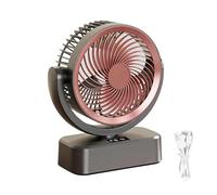 Desk Fan - 6 Speed Rechargeable Digital Display Quiet Cooling Device, Tabletop Air Circulator Portable Unit | Home Bedroom Living Room Kitchen Office Dorm Apartment Camping Travel Outdoor Personal Com