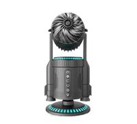 Desk Fan, ajustable mesa Fan, Quiet 5000RPM Motor, Built in Light and Rotating Airflow, Rocket Shaped Air Circulator for Workplace, Home, School, Living Room, 6,3 × 5,8 × 12,8 in