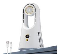 Desk Fan Bladeless With Aromatherapy Box 6 Speeds Rechargeable Quiet Blower