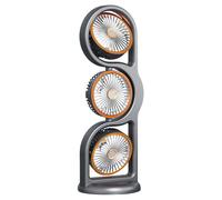 Desk Fan For Office - 6.1x6.1x17.91 Inches Rechargeable Adjustable With Light | USB Rechargeable Portable Fan | For Home Bedroom Living Room Office Dorm Travel Outdoor Camping Fishing Picnic Beach