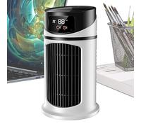 Desk Fan, Small Bedroom Fan, Variable Speed Rechargeable Cooler, Low Noise Compact Air Circulator, Personal Cooling Device for Travel Workplace Dorm Studio, 9.45x5.91x5.91 inches