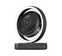Desk Fans Small, Ambient Light, Air Cooler Quiet 3 Speeds, Desk Fan Quiet, Personal, for Indoor Bedside Camping Travel, 8.86x2.95x10.43 Inches
