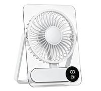 Desk Fans Small Quiet - 12x3.7x16.3cmPortable Silent Cooling Device Rechargeable Personal Breeze Fan | 100 Speed Slim Airflow Fan For Office Bedroom Travel Vacation Camping Outdoor Beach