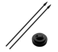Desk Flag Holder - Double Flagpole Stand Base For Office & Classroom