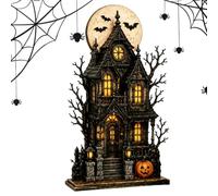 Desk Halloween Sign Haunted House Pumpkin Ghost Ornament