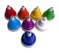 Desk Hand Bells, 8 Note Musical, Colorful Table Bells Set Toys, Educational Music Instrument for Kids Learning Acción de Gracias Easter Birthday Party Fun Use 3,15 x 3,15 pulgadas