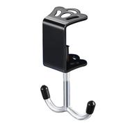 Desk Hook - Under Table Bag Hanger, Adjustable Clamp Mount Holder with Iron Double Hooks Design, Space Saving Rotation Support Arm, Ideal for Workplace Bathroom Kitchen Organization