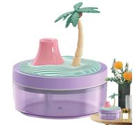 Desk Humidifier Bedroom, Cool Mist, Auto Shut Off, Quiet, Landscape Design, Compact White, Small Room Use, Desktop Plant Care, Office Home, USB Powered
