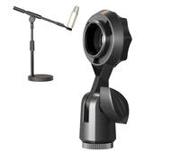 Desk Microphone Stand - Shockproof Metal Holder, Adjustable Non Slip Microphones Holders Streaming Accessories Recording Studio Home Podcast Setup | Perfect Suitable Ideal for Office School Travel