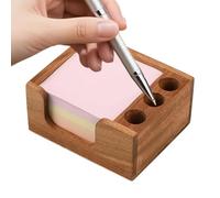 Desk Notepad Organizer, Wooden Sticky Note Holder, Storage Solution for Memo Pads, Stylish and Functional Holder for Bedrooms, Den, Shelf, Kids, Boys, Girls, Teens, Adults, Women