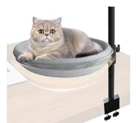 Desk Perch - Soft Removible Resting - Cama Hammock | 360 Grados Rotatorio extraíble Soft Desk Mount Cama para Interior Apartamento Cama RV Balcony Counter