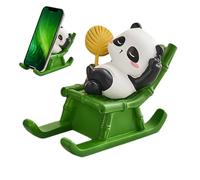 Desk Phone Stand - Cartoon Animal Holder Tablet Home Bedroom Travel | Resin Panda Figurine Design with Stable Base, Smooth Surfaces for Displaying Phones on Office Desk Kitchen Counter School Livin
