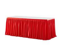 Desk Skirt - Cloth Table Skirt, Fabric Rectangle Christmas Table Skirtt, Cloth Fitted Cover Home Decor For Event Banquet Wedding Shower Indoor Outdoor Holiday Halloween Party