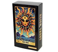Desk Tarot Cards, 78-Card Mysterious Divination Deck, Fortune-Telling Board Game for Future & Past Insight