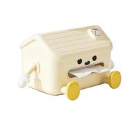 Desk Tissue Box Holder - Modern Snow House Style Desktop Organizer Storage Container, Design Tissue Box Holder For Remote Control Eyeglasses Pens Markers