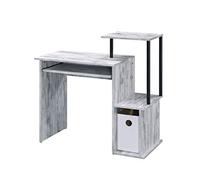 Desk with Shelves Crafted from Wood The Wooden Desk In Rusitc Wood Finish Makes Your Workplace Natural and Down To Earth Computer Desk Antique White Black Finish Study Computer Desk Study Desk wi