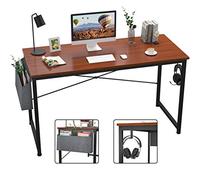 Desk with Shelves Office Desk Computer Table Computer Desk 47 Inch Home Office Writing Study Desk Modern Simple Style Laptop Table with Storage Bag Teak Study Desk with Storage